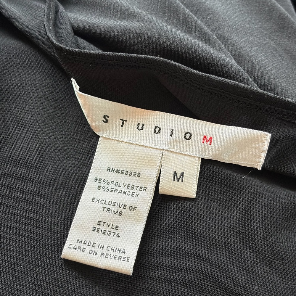 Studio M Black Ruffle Detail Blouse - Picture 3 of 3
